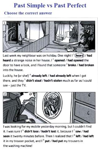 Past Simple vs Past Perfect