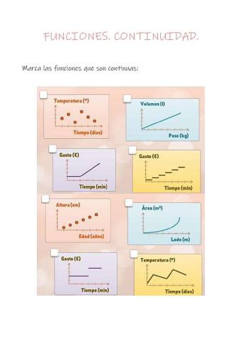 Funciones. Continuidad.