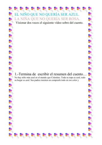 El niño que no quería ser azul y la niña que no quería ser rosa
