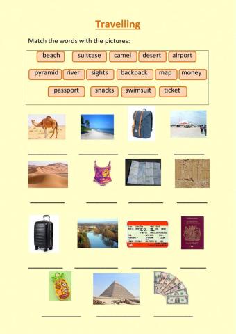 Travelling vocabulary