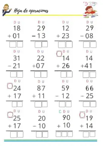 Sumas y restas 1º ep