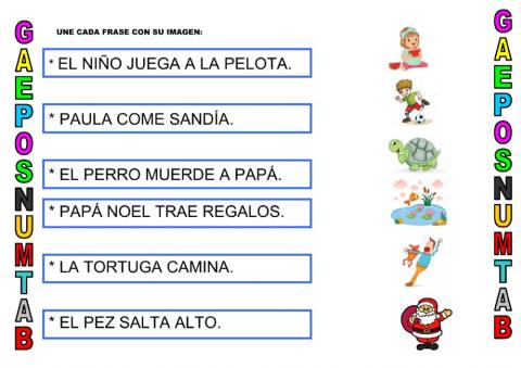 Unimos frases con dibujos