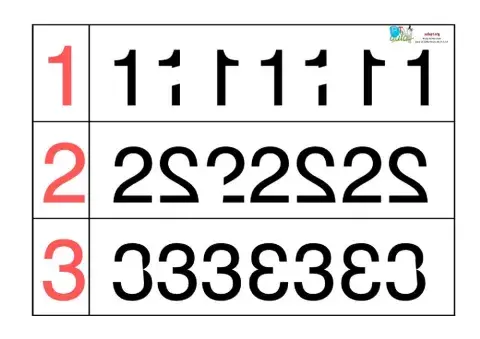 Dislexia identificación de números