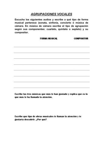 Escucha Sonata, sinfonía, concierto y cámara