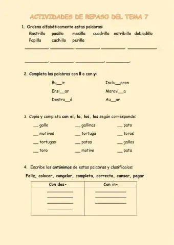 Actividades de repaso del tema 7
