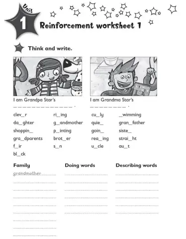 Reinforcement worksheet Unit 1 KB3
