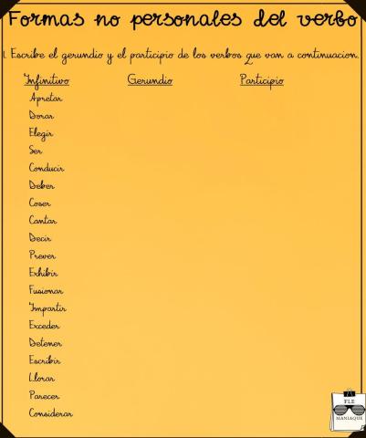 Gerundios y participios