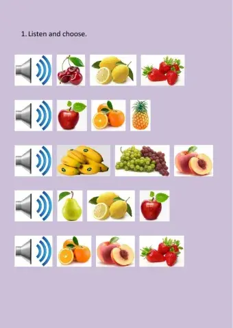 Fruits. Listen and choose.