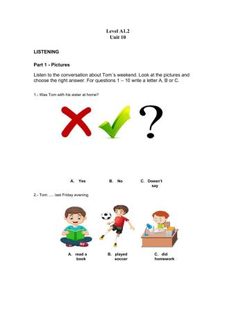 Listening practice Unit 10