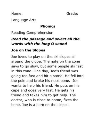 Phonics and Reading Comprehension