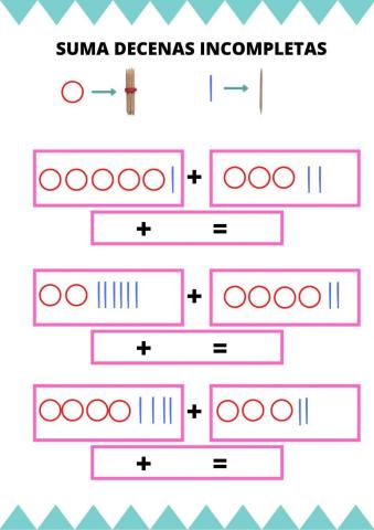 Sumas decenas incompletas