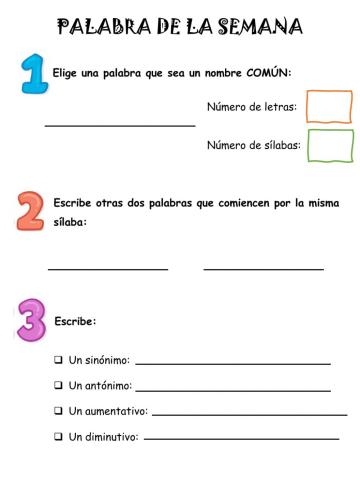 Palabra de la semana