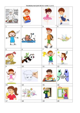 Vocabulary test unit 14 Family and friends 1