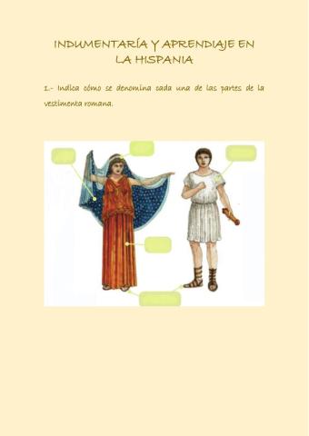 Indumentaria en la vida romana