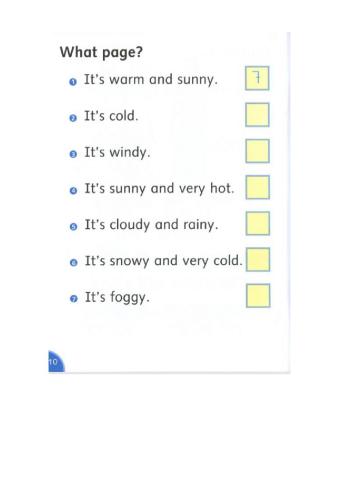 Text: How's the weather? (p.10)