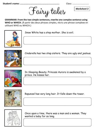 Fairy Tales - relative pronouns