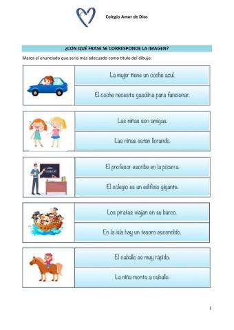 ¿Con qué oración se corresponde?