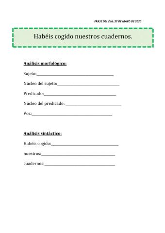 Frase del día 27 de mayo