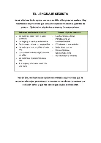 Lenguaje sexista