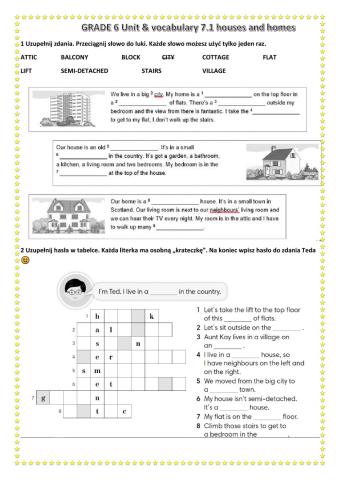Houses unit 7 vocab grade 6