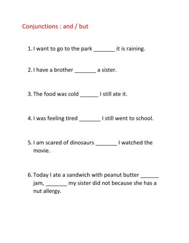 Conjunctions and but