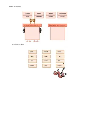 Palabras terminadas en -z y -d