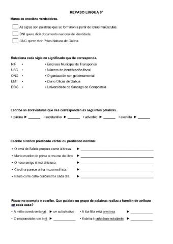 REPASO LINGUA 6º