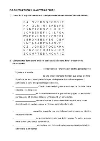 L'estalvi i la inversió