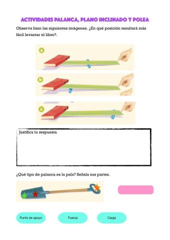 Palancas, poleas y planos inclinados