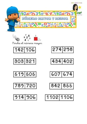Número mayor y menor