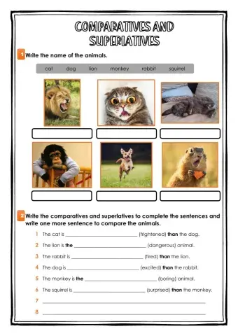 Comparatives and superlatives