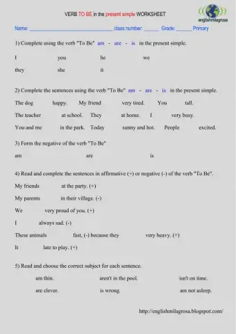 Verb -To  Be - AM - ARE - IS