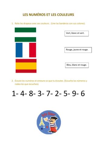 Les couleurs et les numéros