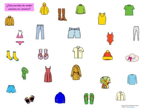 Prendas de vestir de verano