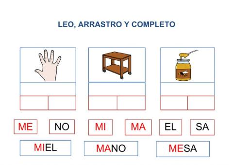 Lectura silábica MA ME MI