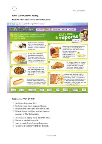 Food in different countries