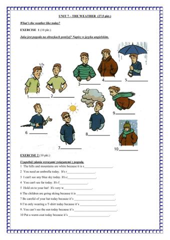 TEAM PLUS 2 UNIT 7 What's the weather like?