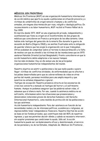 Medicos sin fronteras