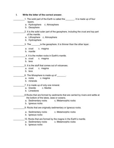 Unit 2: What's the difference between rocks and minerals?