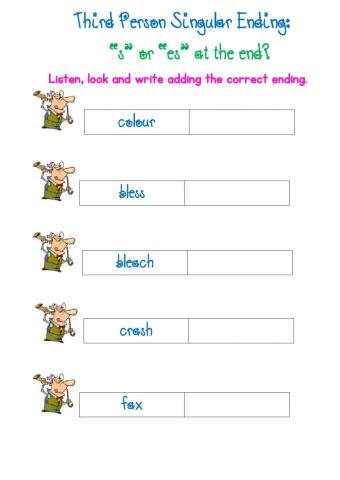 Third Person Singular Present Tense Rules 2
