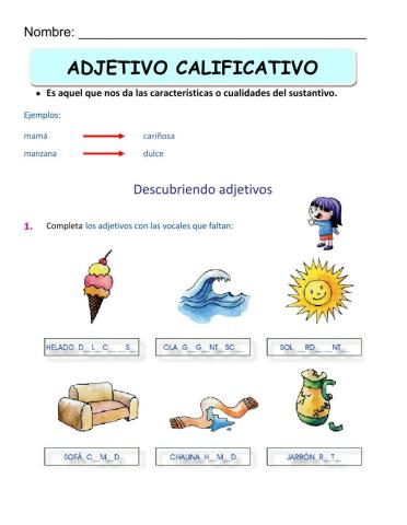 Adjetivos calificativos