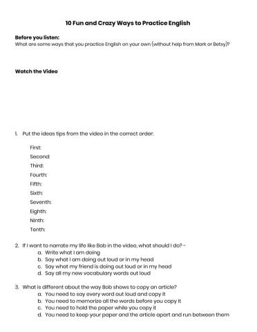 Ways to Practice on Your Own