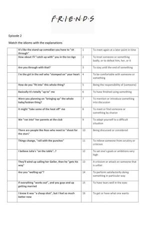 Idioms friends 2