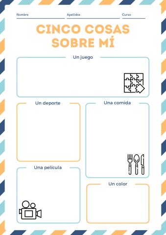 Cinco cosas sobre mí
