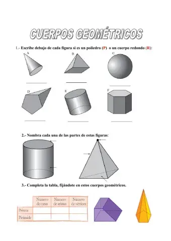 Cuerpos geométricos 3º
