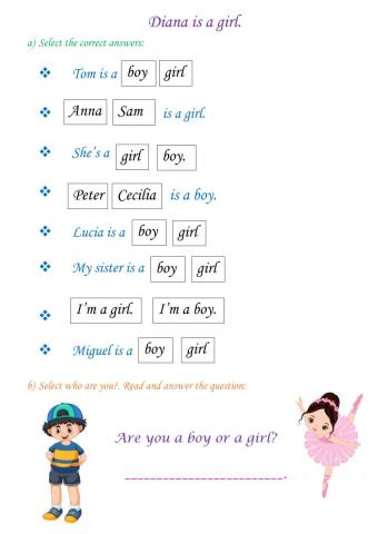 I'm a girl.
