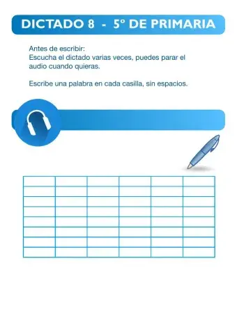 Dictado 5º tema 8