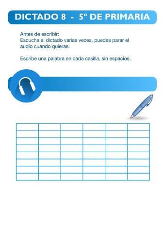 Dictado 5º tema 8