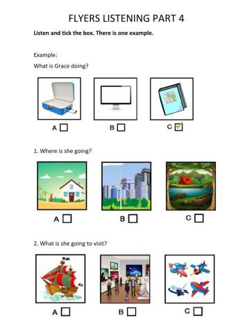 FLYERS part 4 listening exam 3