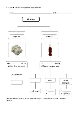 Mixtures: Graphic organiser